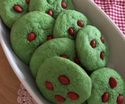Grinch Cookies mit M&Ms