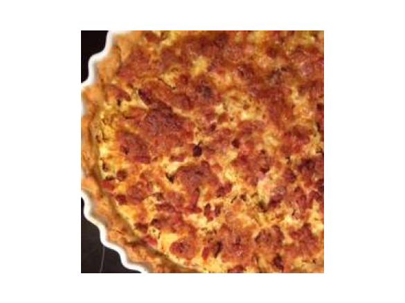 Sauerkraut-Quiche mit Speck