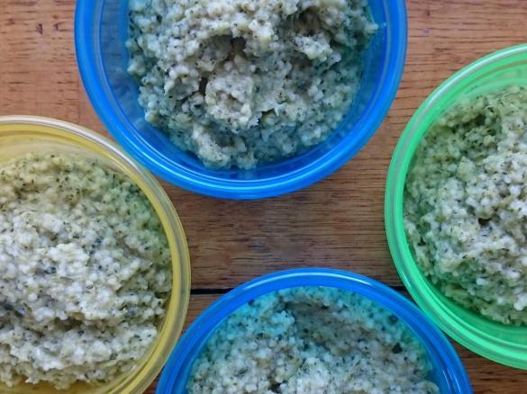 Hirse-Brokkoli-Zucchini-Brei