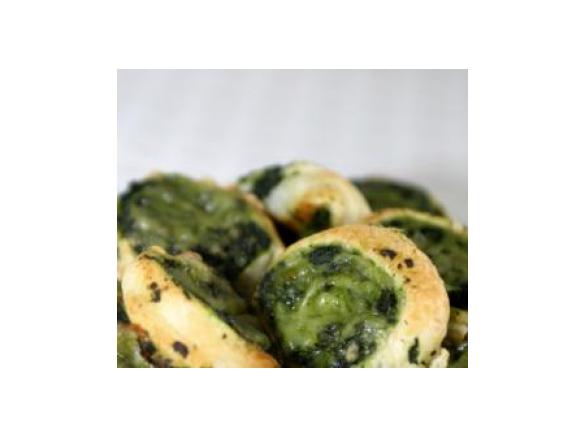 Blätterteigschnecken mit Spinat