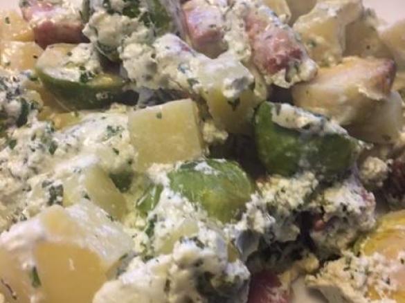 Rosenkohlauflauf mit Joghurtguss