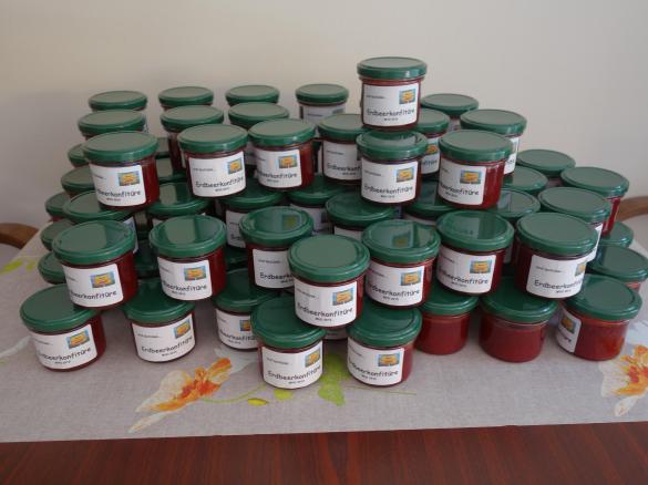 Variation von weihnachtlicher Cranberrie Marmelade