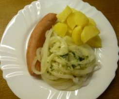 Kohlrabispaghetti mit Wurst und Kartoffel - ALL IN ONE