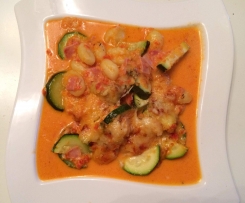 Gnocchi-Zucchini-Auflauf mit Schinken