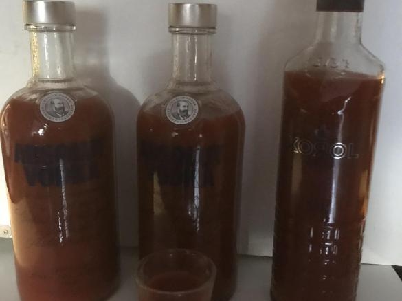 Mexikaner (scharfer Wodka-Tomaten-Schnaps)