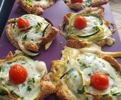 Glücksmixer Zucchini-Tomaten-Eier Nester