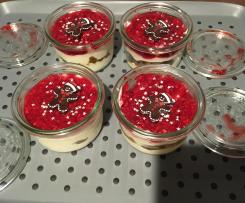 Weihnachtsdessert Himbeer–Mascarpone