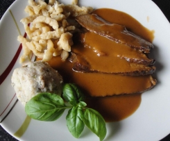 Tafelspitz in Burgundersoße