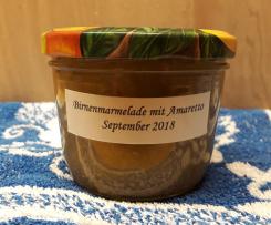 Birnenmarmelade mit Amaretto