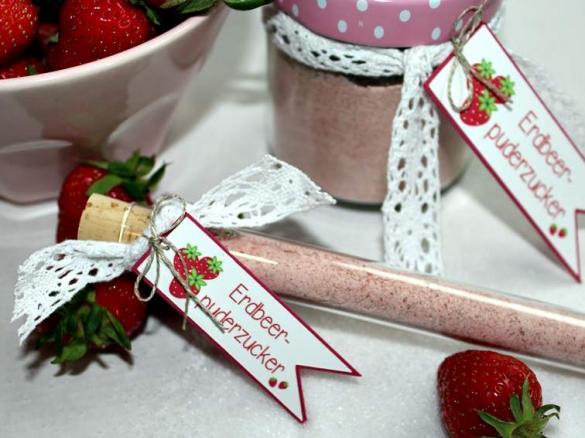Erdbeerpuderzucker