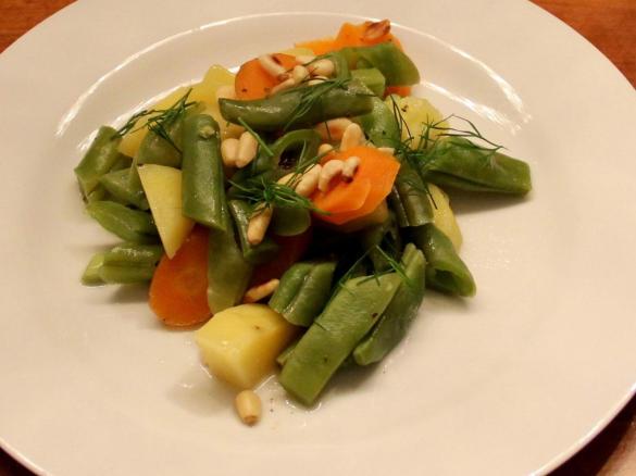 Warme Bohnen/Gemüsesalat / Vegan/ leicht einfach köstlich 