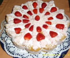 Erdbeertorte als Rose