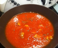 Tomaten-Paprika-Suppe mit Champions