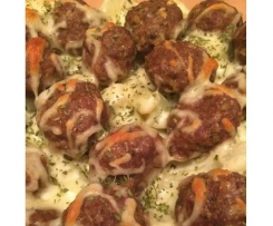 Kohlrabi-Kartoffel-Auflauf mit Hackbällchen