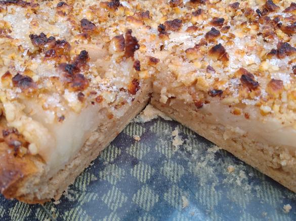Variation: Blitz-Birnen-Walnuss-Kuchen, vegan und Zuckerarm