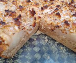 Variation: Blitz-Birnen-Walnuss-Kuchen, vegan und Zuckerarm