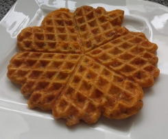 Paprika Waffeln mit Schinken