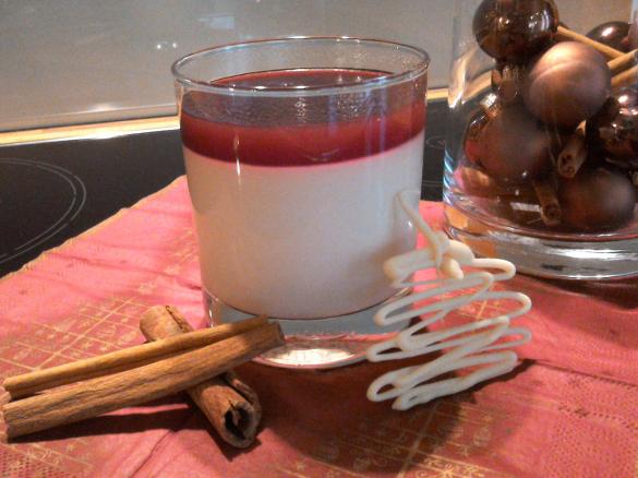 Weihnachts Panna Cotta mit Kirschsoße