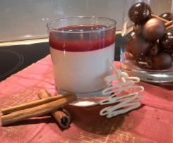 Weihnachts Panna Cotta mit Kirschsoße