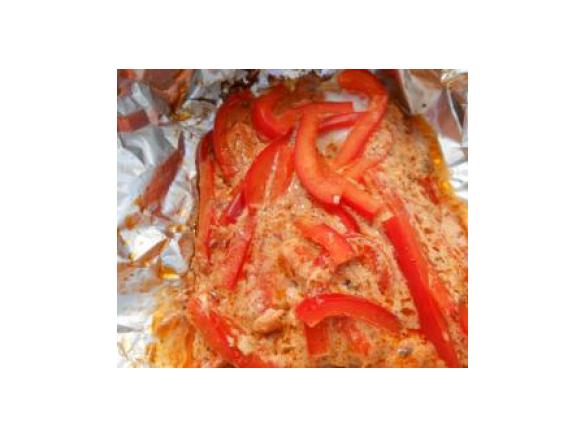 Fischfilet unter Pesto Creme fraiche Haube " Rezept des Tages 21.9.12"