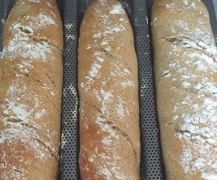 3 Sauerteig-Baguette mit Dinkel