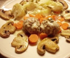 All-in-one Hackbällchen Stroganoff