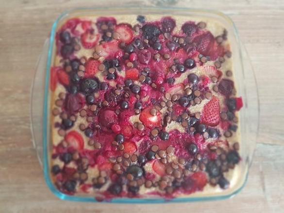 Baked Oats mit Früchten Vegan