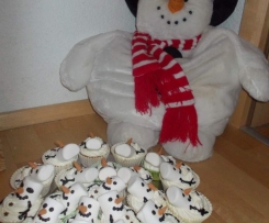 Schneemann- Muffins, Winter- Muffins
