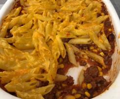 Überbackene Chili Con Carne Nudeln