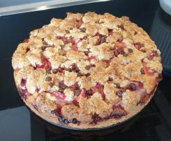 Streuselkuchen vollwertig mit Erdbeeren