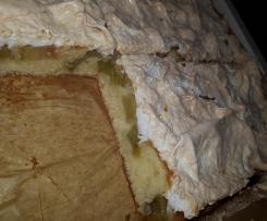 Rhabarberkuchen mit Baiser