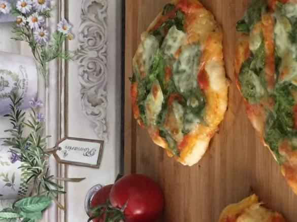 Spinatpizza (mini)