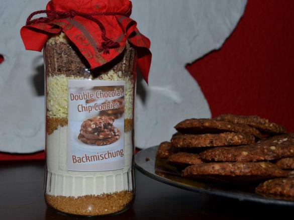 Backmischung für Double Chocolat Chip Cookies
