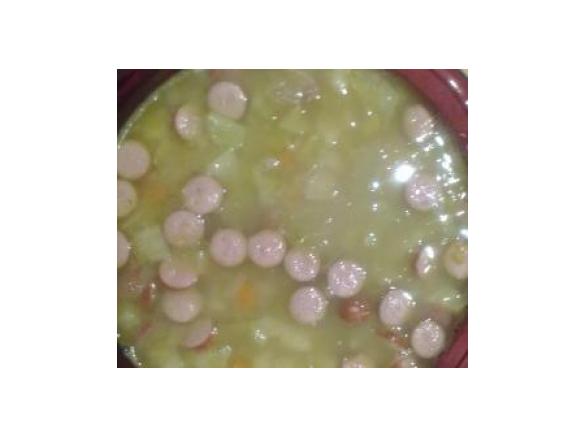 Linseneintopf mit Mettenden und Wienerwürstchen