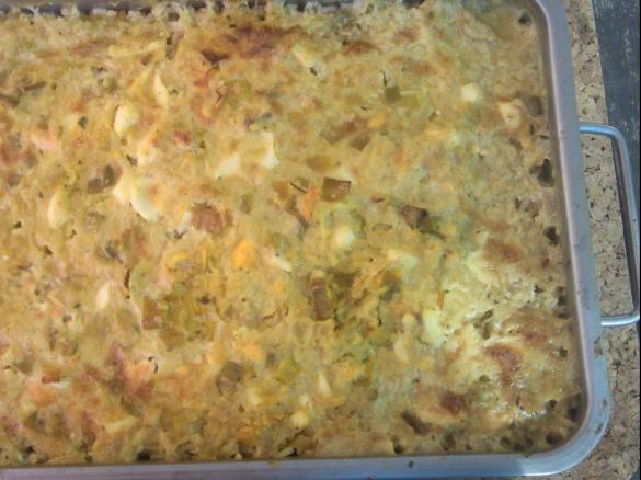 Variation von Kedgeree, anglo-indisches Reis-Fischgericht