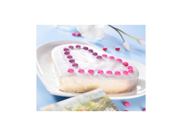 Zitronenkuchen als Muttertagsherz