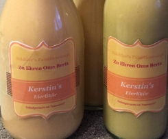 Eierlikör, zu Ehren Oma Berta