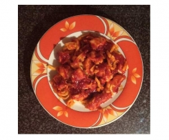 Auflauf mit Hähnchenbrust und BBQ-Cola- Sauce