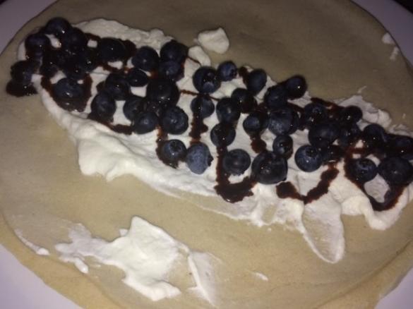 Crepés mit Heidelbeeren (gluten- und laktosefrei)