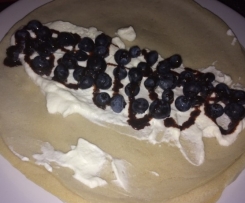 Crepés mit Heidelbeeren (gluten- und laktosefrei)