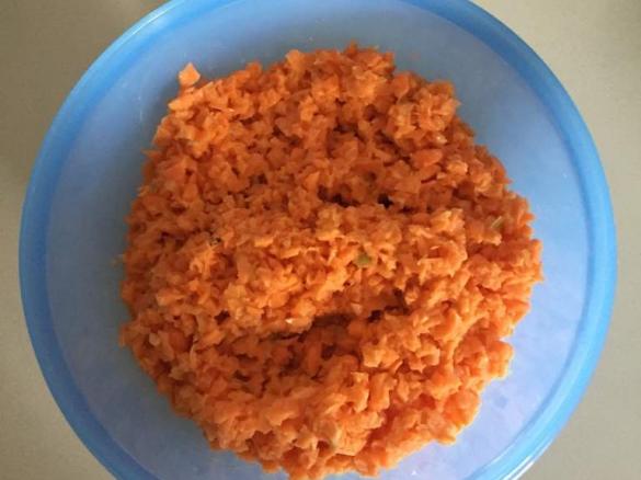 Variation von Karottensalat mit Joghurt