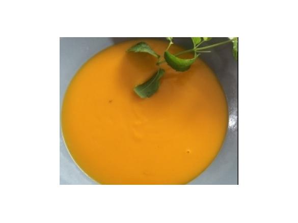 Kürbis-Süßkartoffel-Suppe mit Kokosmilch