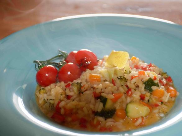 Gemüse Risotto mit Parmesan