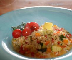 Gemüse Risotto mit Parmesan
