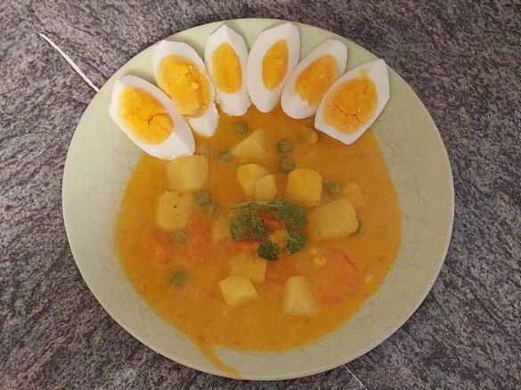 indisches Eier - Curry mit Kartoffeln