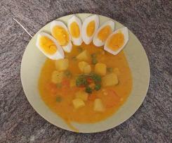indisches Eier - Curry mit Kartoffeln