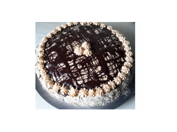 Nusstorte mit Karamell - Kaffee Füllung