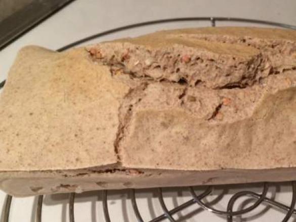 Buchweizenbrot Glutenfrei ohne Ei ohne Hefe vegan lactosefrei