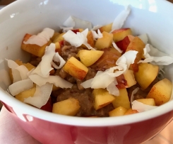 Oatmeal mit Nektarine und Zimt (vegan)