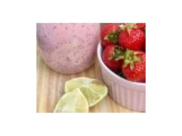 Erdbeer Limetten Chia Pudding